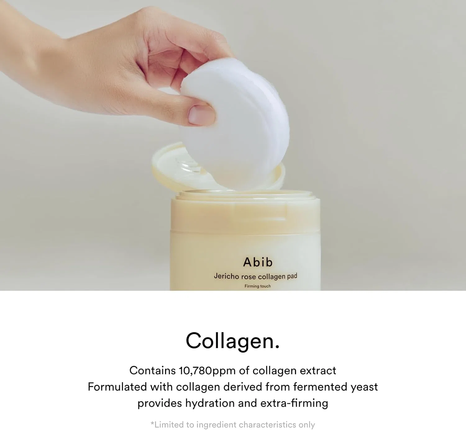 Тоник Abib — Корейские антивозрастные тонер-пэды Jericho Rose Collagen Pad Firming Touch — фото 4