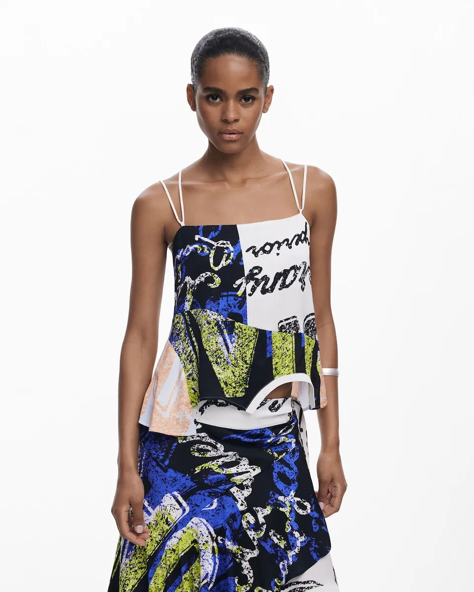 

Женская майка с двойными бретелями Desigual, мультиколор