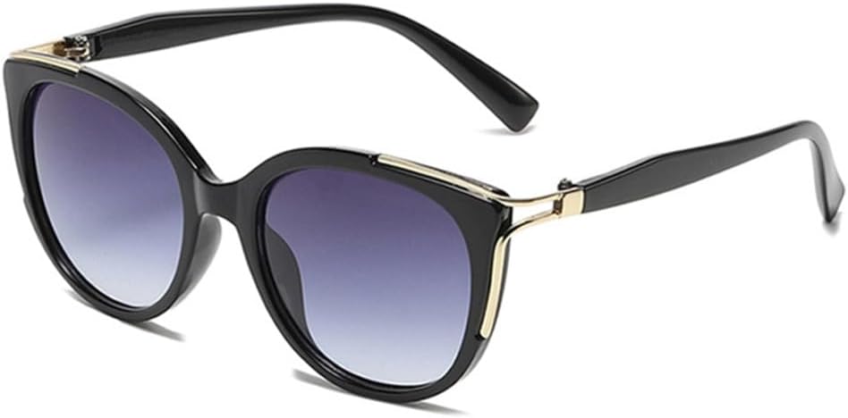 

Ретро-солнцезащитные очки «кошачий глаз» для женщин, защита от ультрафиолета UV400, круглые градиентные линзы, солнцезащитные очки для мужчин LANGSER, Black Gray Gradient