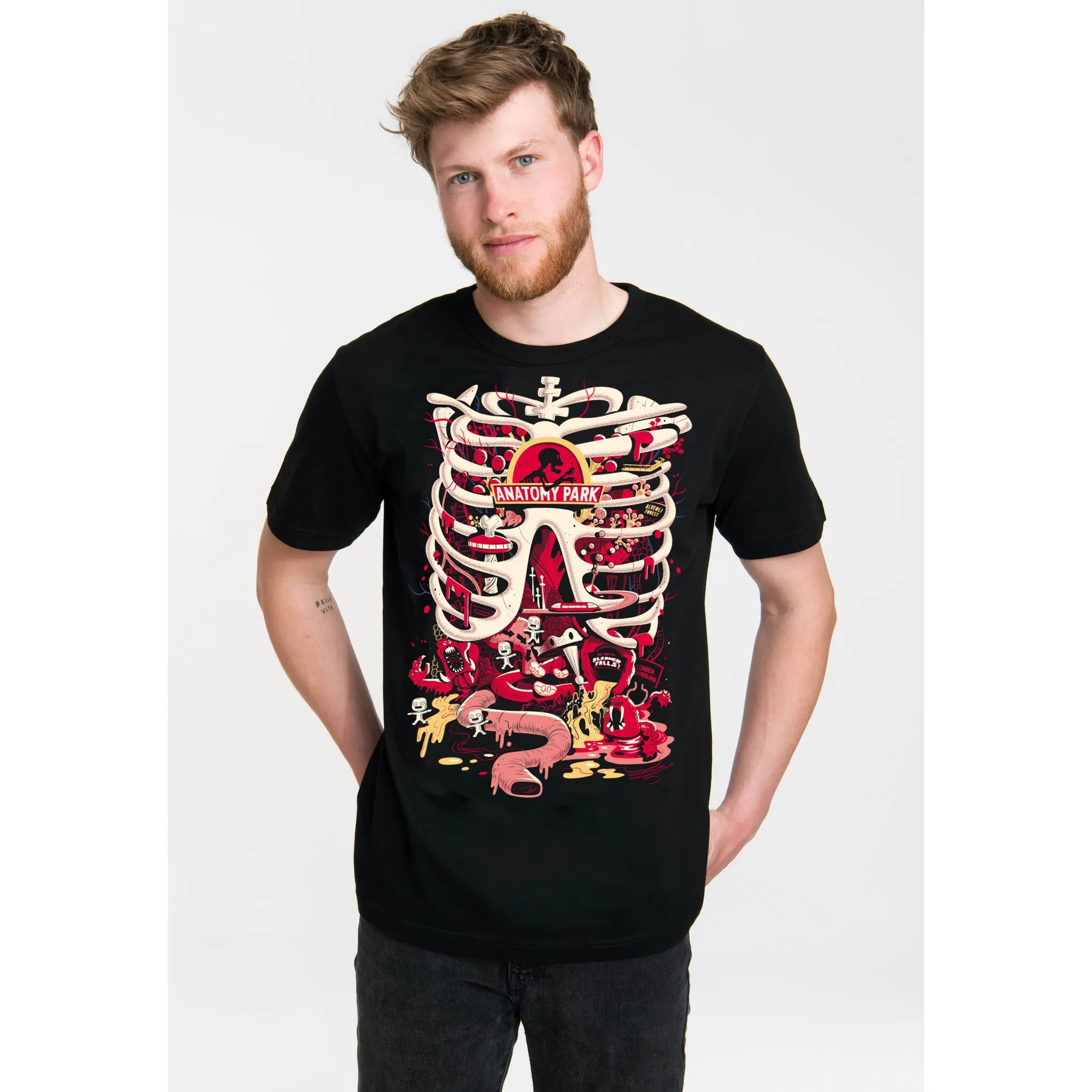 

Футболка Logoshirt "Рик и Морти - Анатомический парк" с крутым принтом, черный
