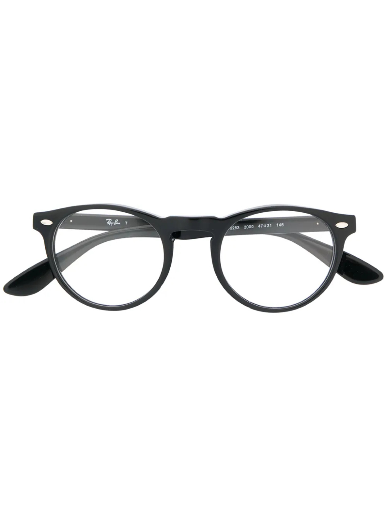 

Очки в круглой оправе с логотипом Ray-Ban, черный