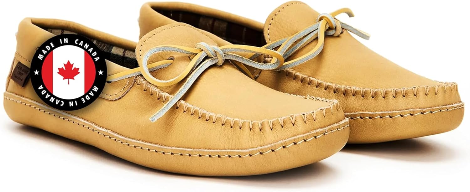 

Мужские кожаные мокасины Laurentian Chief - стильные мужские мокасины с теплой подкладкой в клетку, удобная обувь для дома, на один шнурок, прочная кожаная подошва, произведено в Канаде, слоновая кость