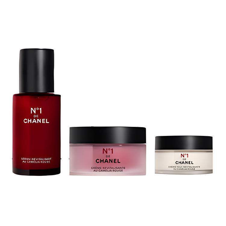 CHANEL Red Camellia Triology Box набор для ухода за кожей увлажняющие сыворотки 30мл+крем для глаз 15г+крем для лица 50г — фото 3