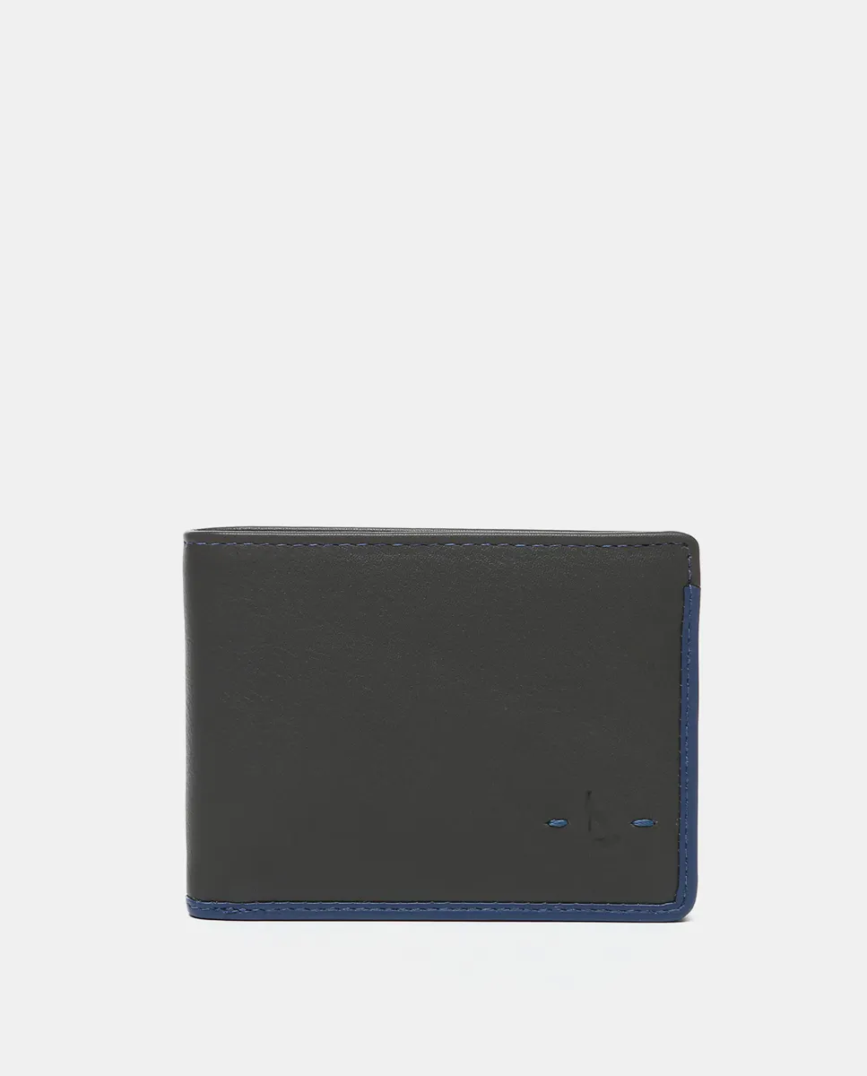 

Мужской маленький кожаный кошелек Oceans Diary с защитой RFID Abbacino, серый