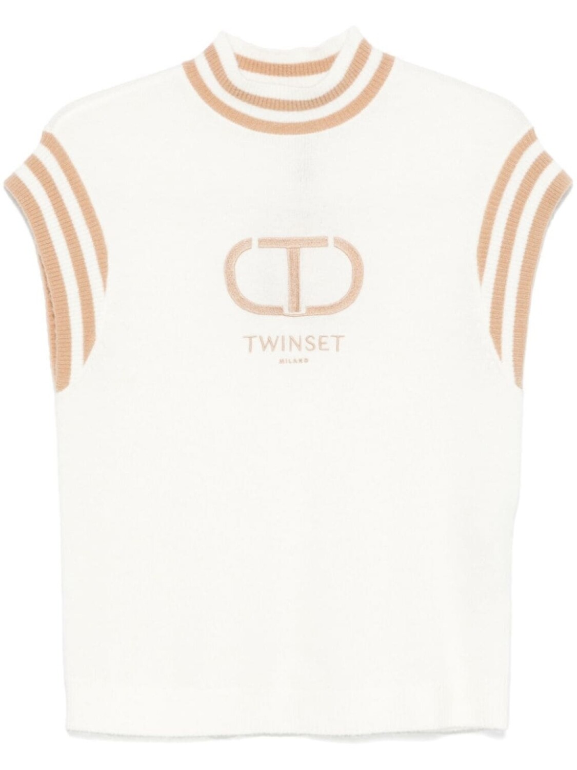 

Свитер с вышитым логотипом TWINSET, белый