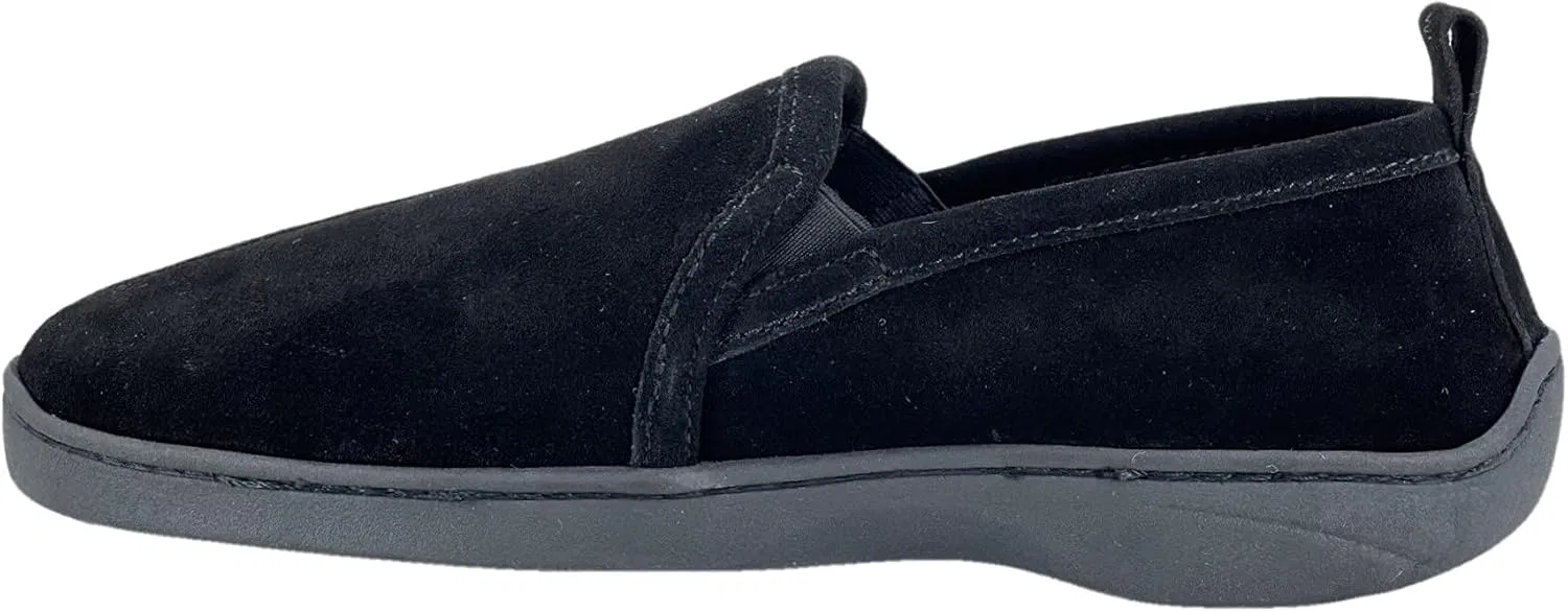 Тапочки из замши и кожи с мехом, Clarks, черный — фото 2