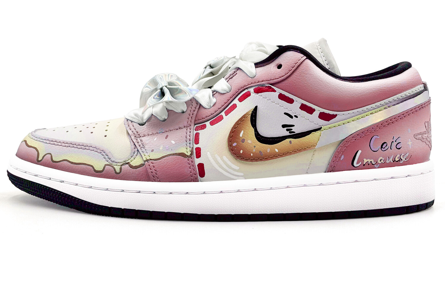 

Кроссовки Air Jordan 1 Vintage Basketball Shoes Women's Low-Top Pink, розовый