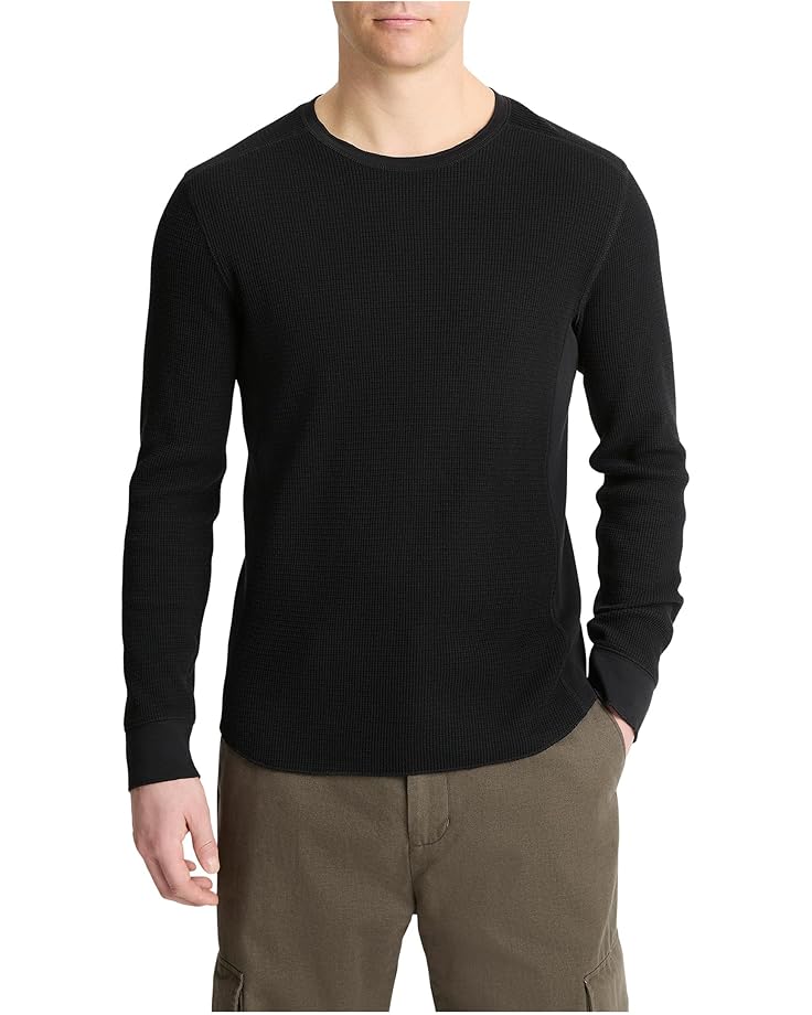 

Мужская футболка Vince Thermal Long Sleeve Crew, Black
