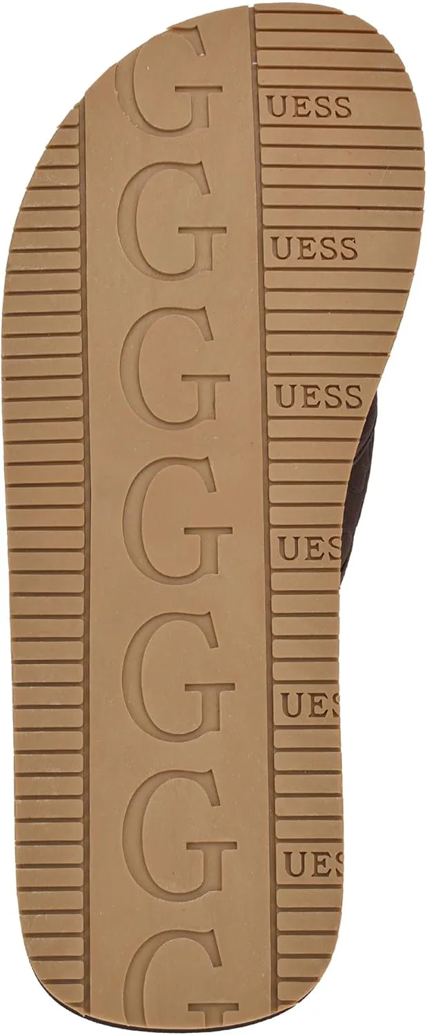 Шлепанцы GUESS mens Dubbz, темно-коричневый — фото 4