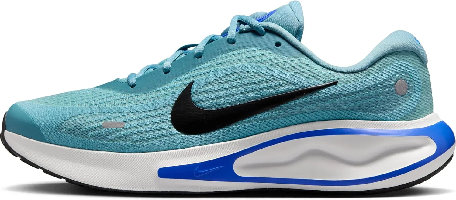 Мужские беговые кроссовки Nike Journey Run FN0228 для бега по шоссе, Denim Turq Black Smokey Blue Hyper Royal