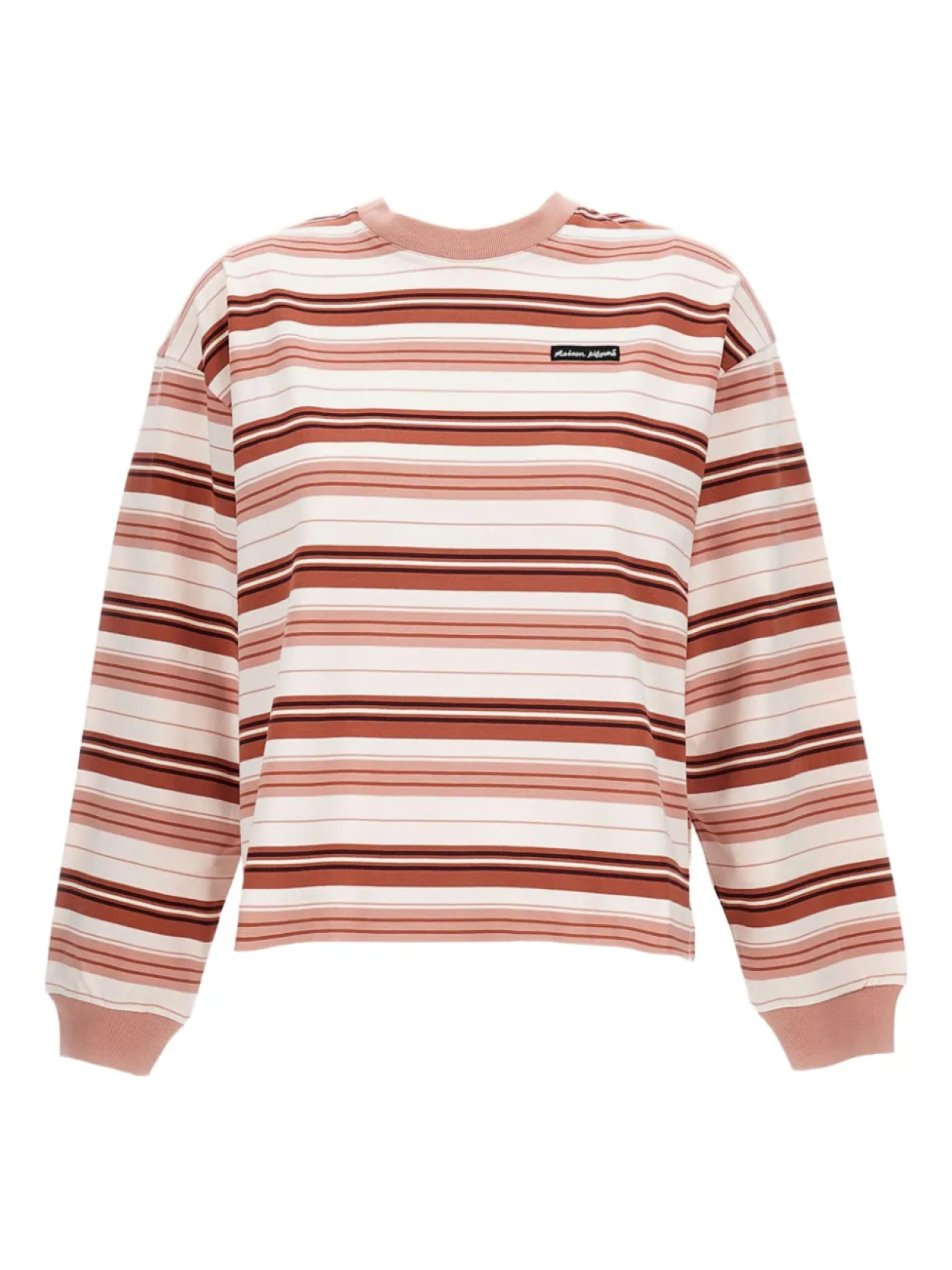 

Полосатая хлопковая толстовка Maison Kitsuné, розовый