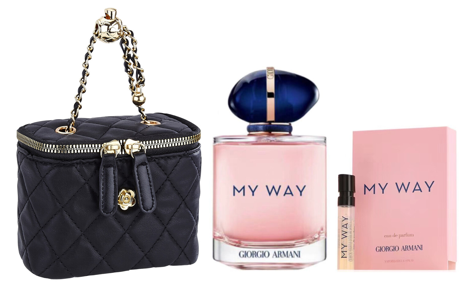 Набор парфюмерной воды Giorgio Armani My Way + миниатюра + косметичка, 50 мл — фото 3