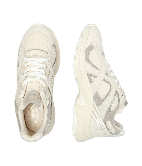 Кроссовки кожаные Michael Kors Leo Trainer, бежевый — фото 4