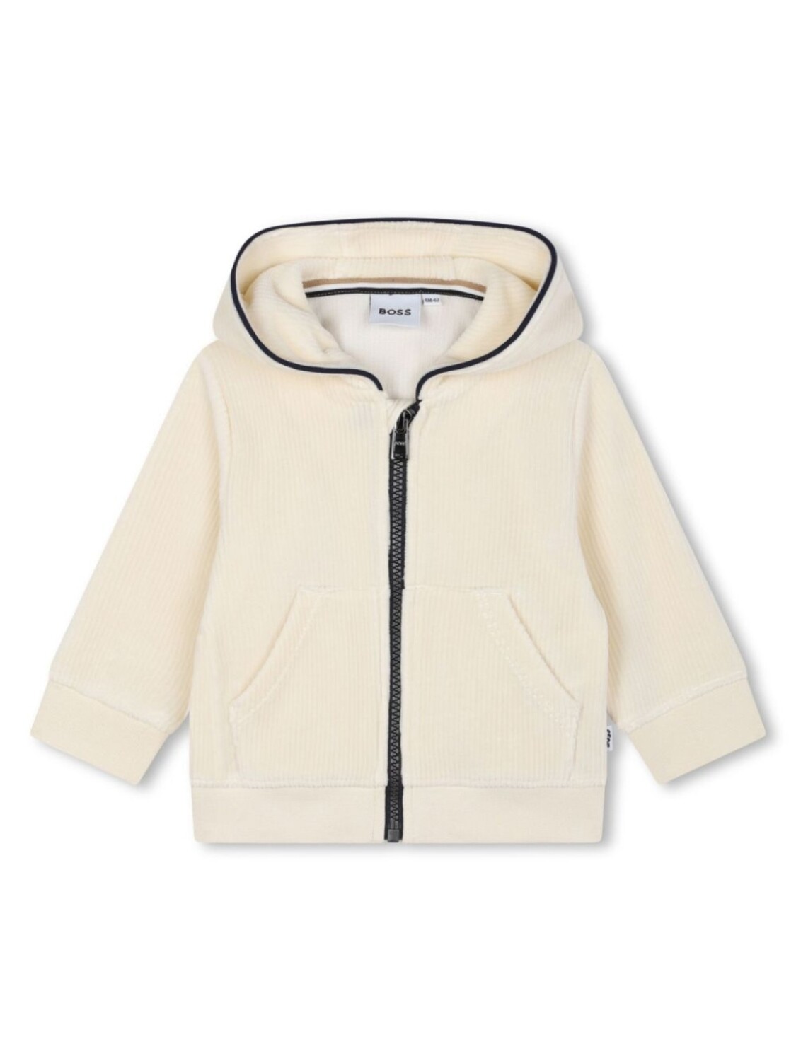 

BOSS Kidswear худи на молнии, нейтральный цвет