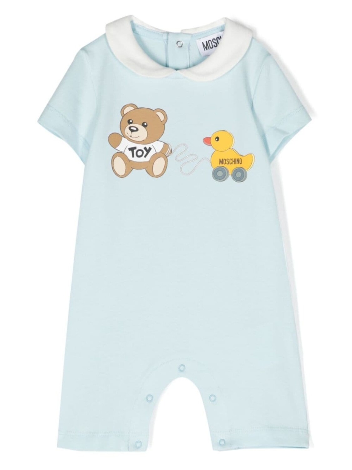 

Moschino Kids ромпер из джерси с принтом, синий