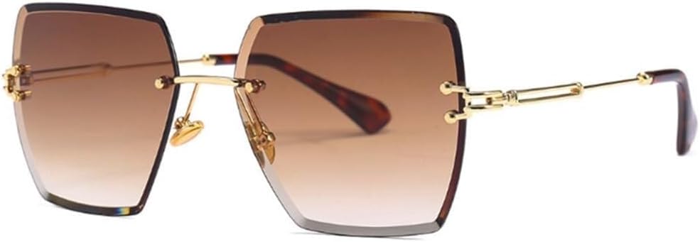 

Женские солнцезащитные очки без оправы с градиентной защитой от УФ-излучения UV400 для занятий спортом на открытом воздухе, бега и езды на велосипеде Generic, Tea Gradient