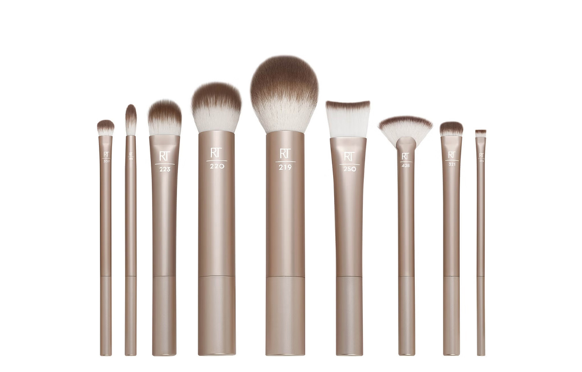 

Мягкие кисти для макияжа портативный набор из 9 предметов Real Techniques