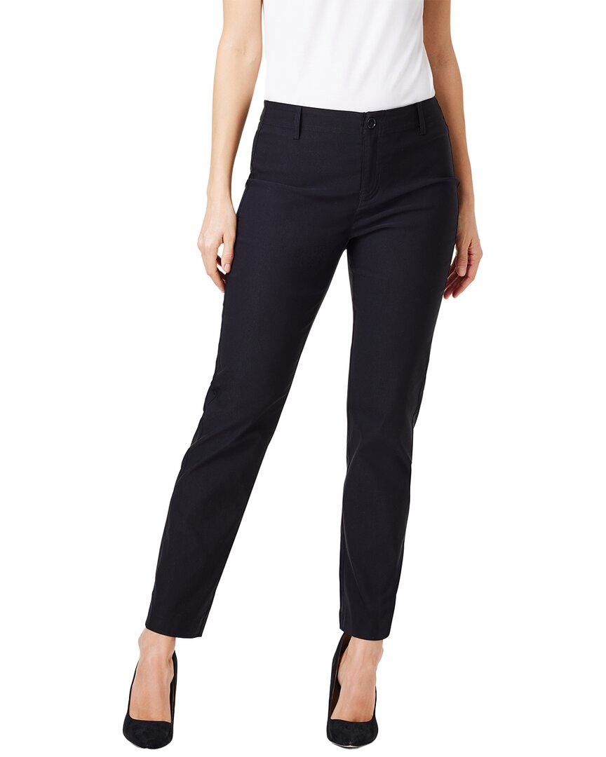 

NIC+ZOE Полированные прямые брюки Wonderstretch Nic + Zoe, цвет black onyx