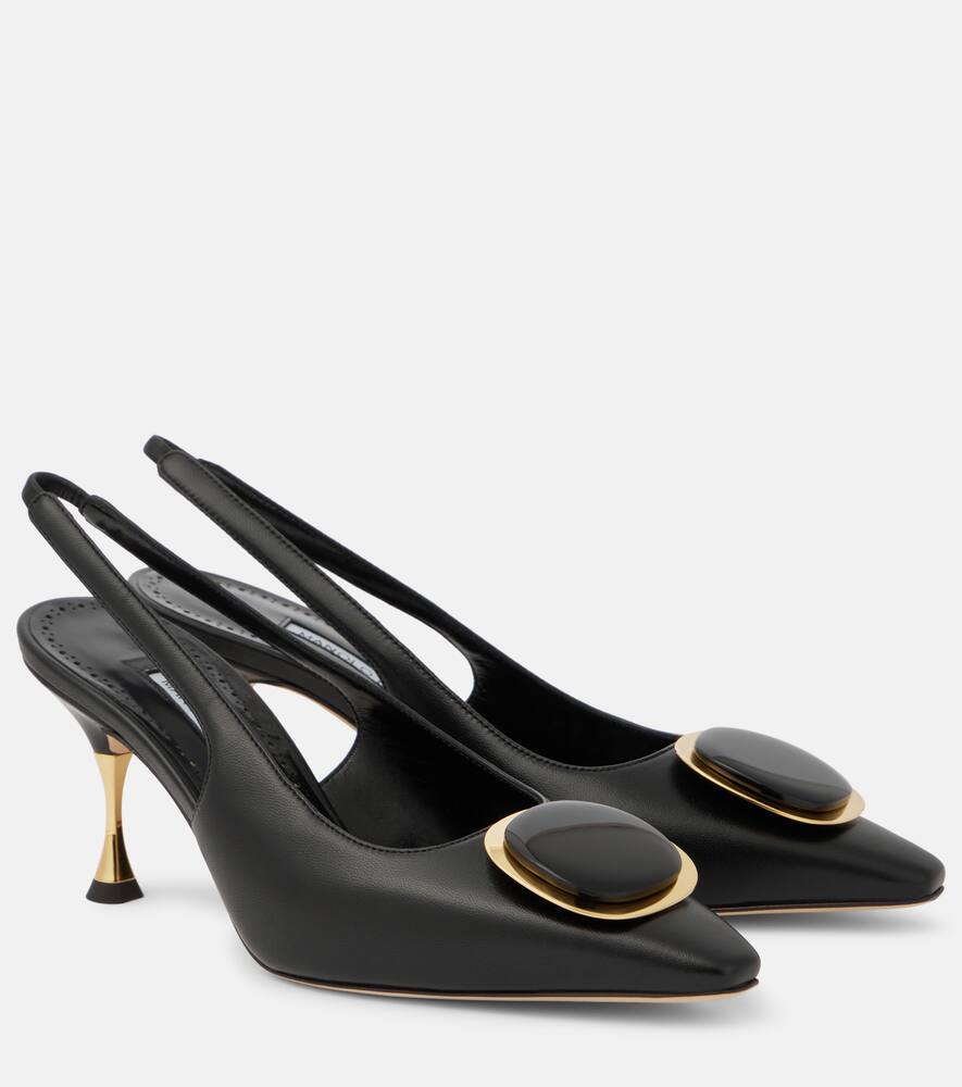 Туфли-лодочки Chiaran 70 на ремешке из кожи Manolo Blahnik, 0015 Blck