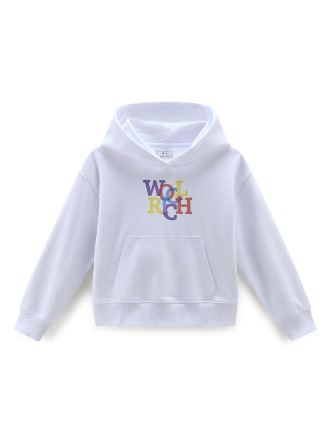 

Woolrich Kids худи с логотипом, белый