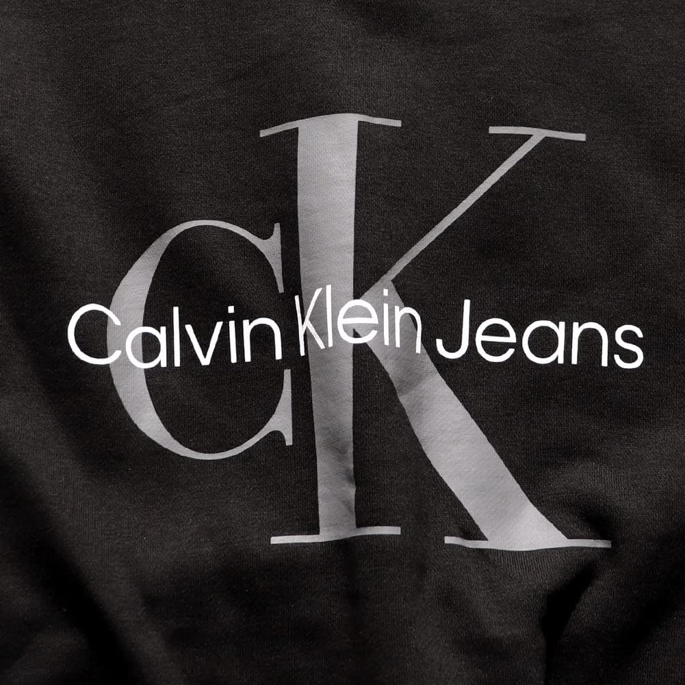 Мужская толстовка с круглым вырезом и монограммой Calvin Klein, Black — фото 4