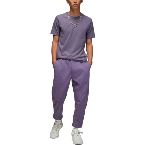 Футболка Air Jordan Solid Color Round Neck Pullover Brand Alphabet Pattern Short Sleeve T-Shirt Men's Canyon Purple, фиолетовый — фото 3