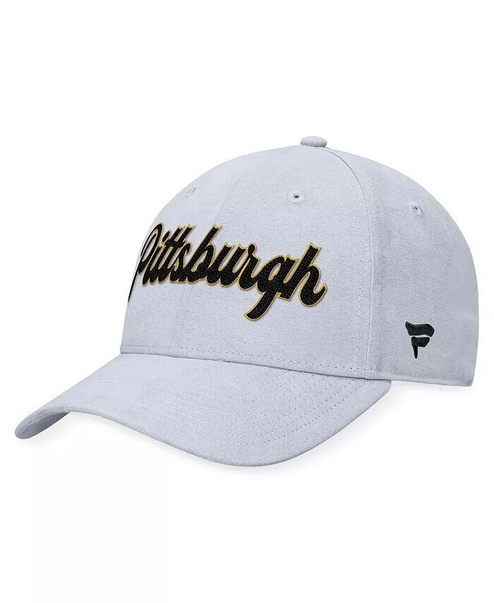 

Мужская серая замшевая регулируемая шляпа с эффектом потертости Pittsburgh Penguins Heritage в винтажном стиле Fanatics, серый