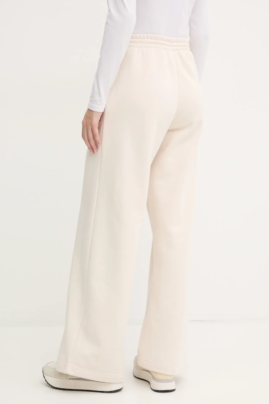 Широкие брюки Femme Galore Wideleg Fleece из флиса Adidas Originals, бежевый — фото 3