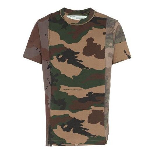 

Футболка OFF-WHITE Camouflage Reconstructured Camo Short Sleeve, цвет camouflage