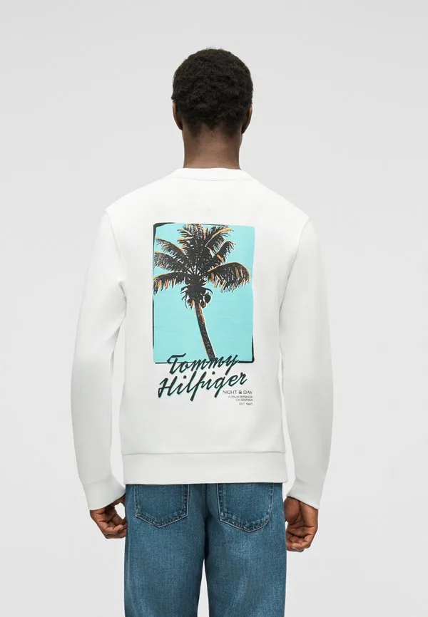 Толстовка из махровой ткани с принтом пальм Tommy Hilfiger, White — фото 3