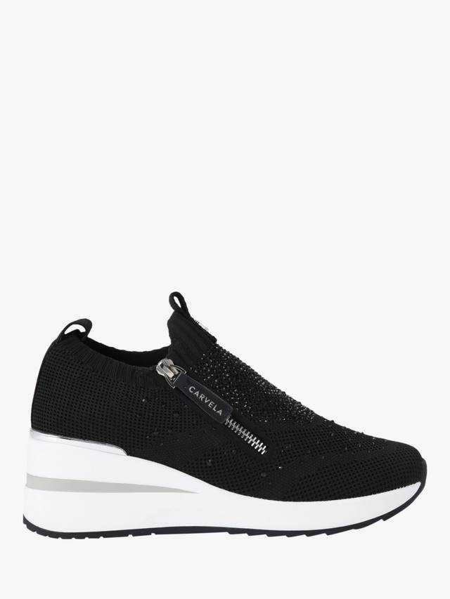 Высокие кроссовки-кеды на молнии Carvela, Black