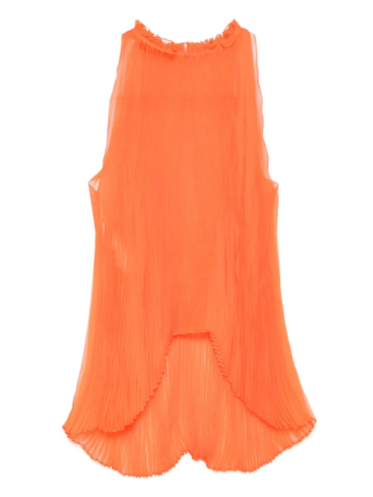 

Плиссированный топ Alberta Ferretti, оранжевый