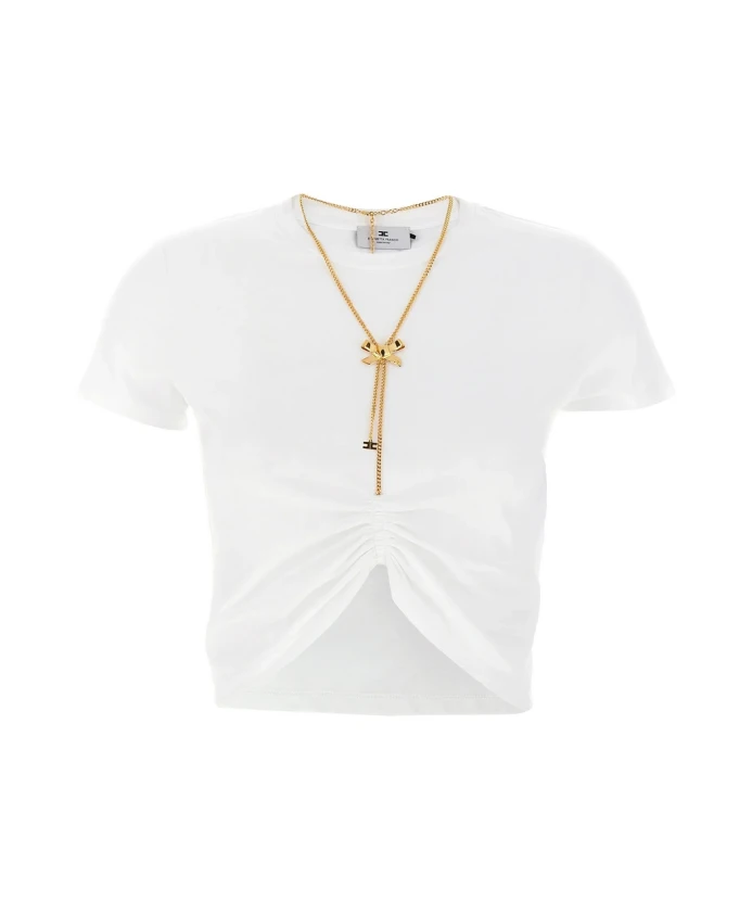

Футболка с ожерельем Elisabetta Franchi, белый