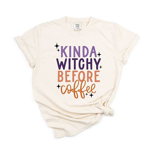 

Футболка с эффектом поношенности Kinda witchy before coffee Simply Sage Market, Зеленый, Футболка с эффектом поношенности Kinda witchy before coffee Simply Sage Market