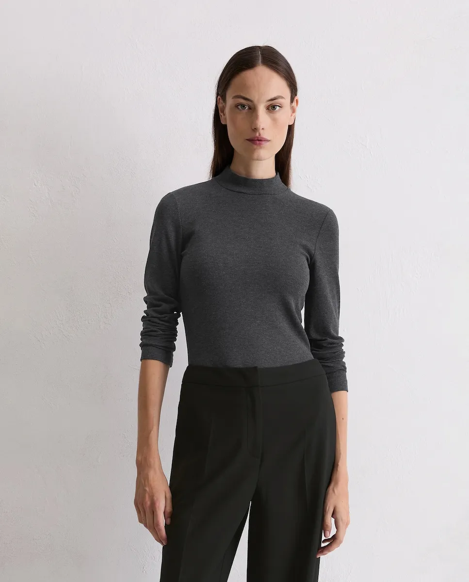 

Женские футболки regular с длинным рукавом из модала и хлопка MARC O'POLO, серый