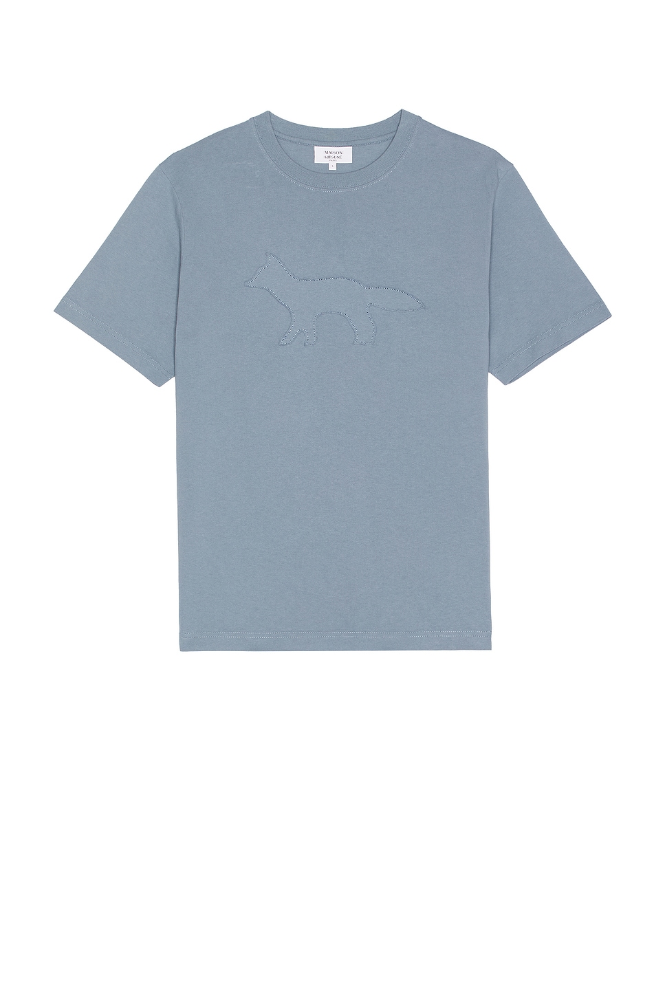 

Футболка с лисой Crafted Profile от Maison Kitsune, zinc grey