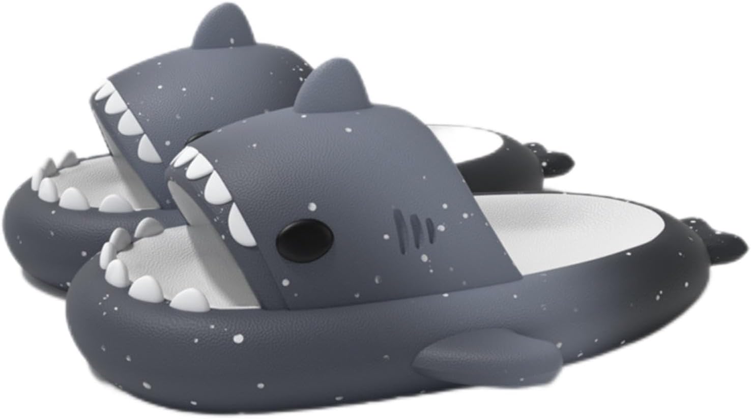 

Шлепанцы с акулой для женщин и мужчин, шлепанцы Cloud Shark, противоскользящие шлепанцы с открытым носком, супер мягкие шлепанцы с открытым носком для душа Generic, черный