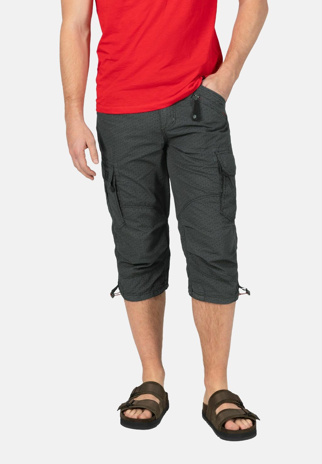 

Шорты MIT GÜRTEL CAPRI DESIGN TIMEZONE, черный