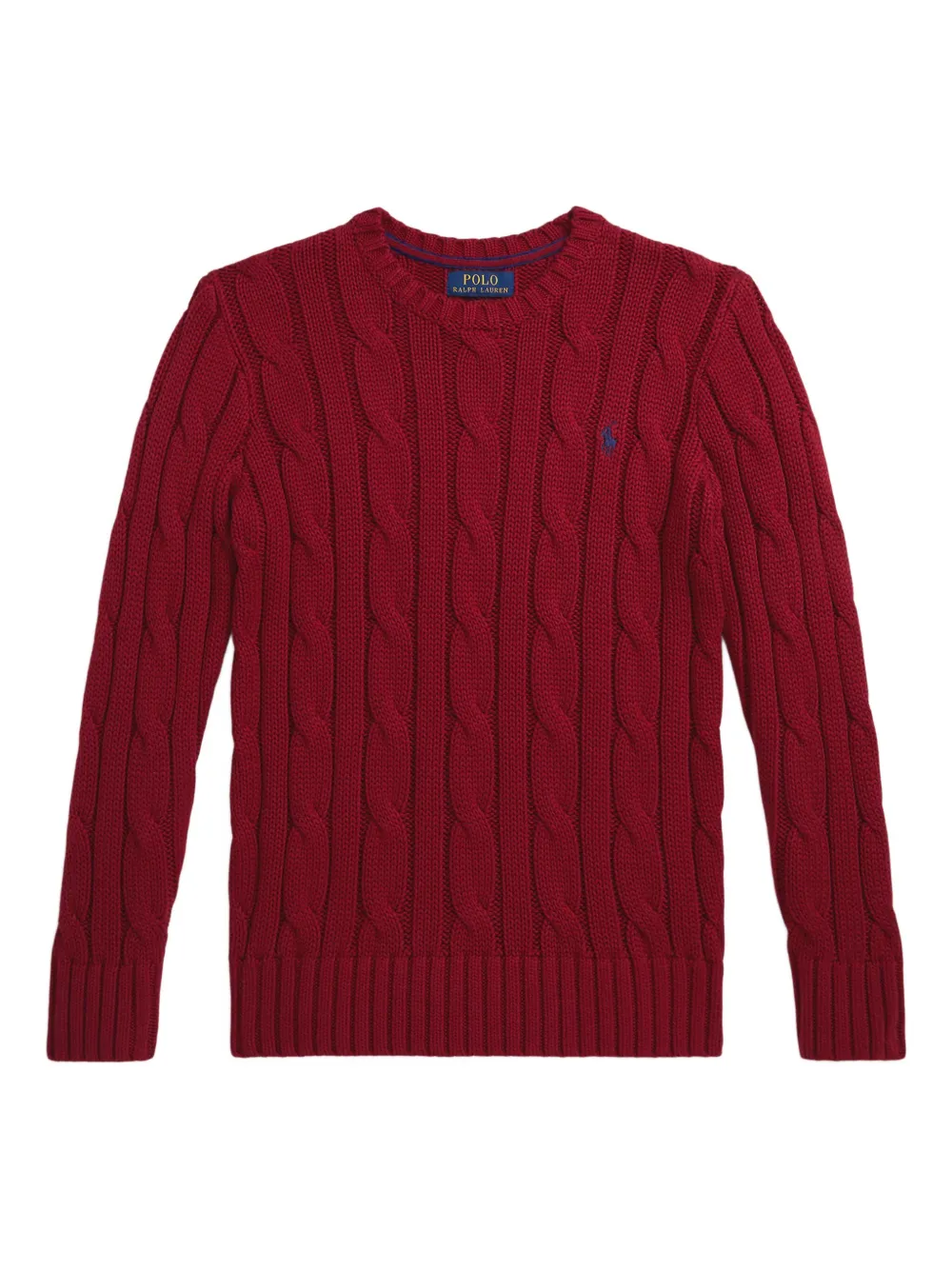 

Свитер фактурной вязки с круглым вырезом POLO RALPH LAUREN KIDS, красный