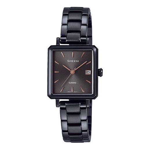 

Часы CASIO Quartz Waterproof Sapphire Crystal SHEEN Black Analog, черный