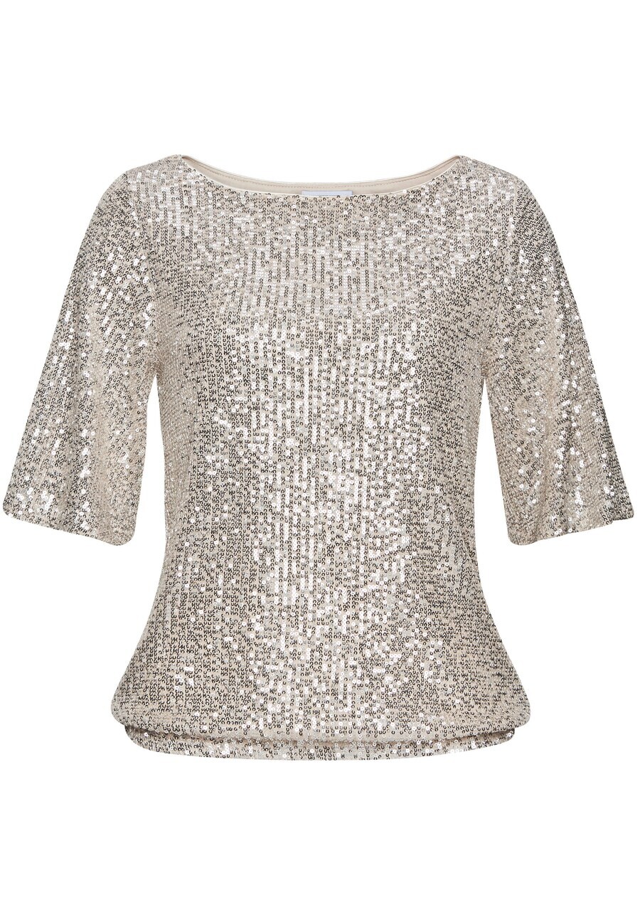 

Блузка с коротким рукавом LASCANA Blouse, цвет champagne