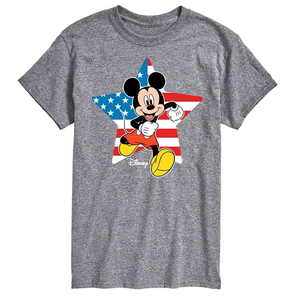 

Мужская футболка с изображением флага США Disney's Mickey Mouse, серый