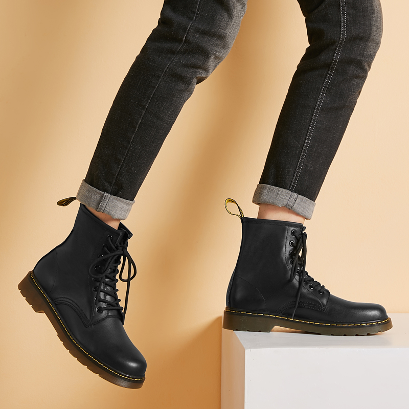Bull Thunder Мартин Бут унисекс черные с черными молниями, цвет Black Zippers — фото 3