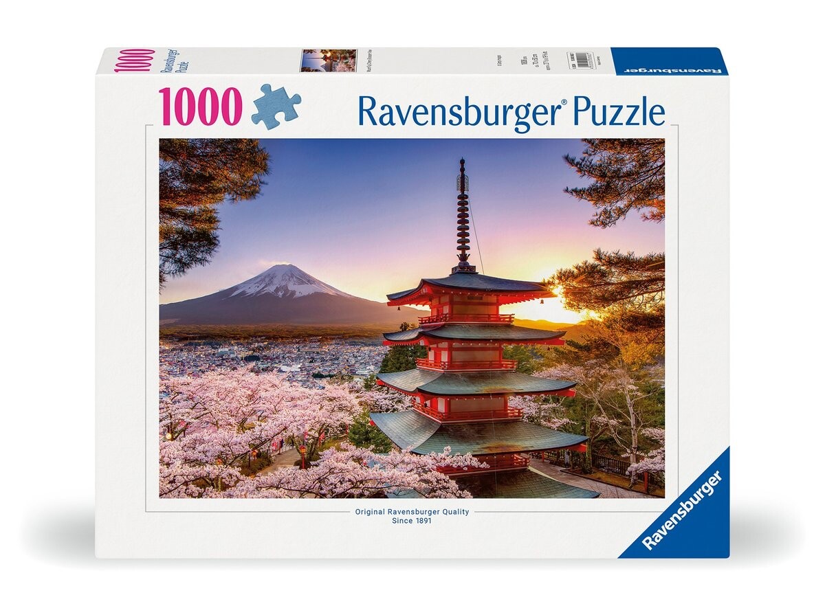 

2D пазл, Фудзи и цветущая сакура, 1000 деталей Ravensburger