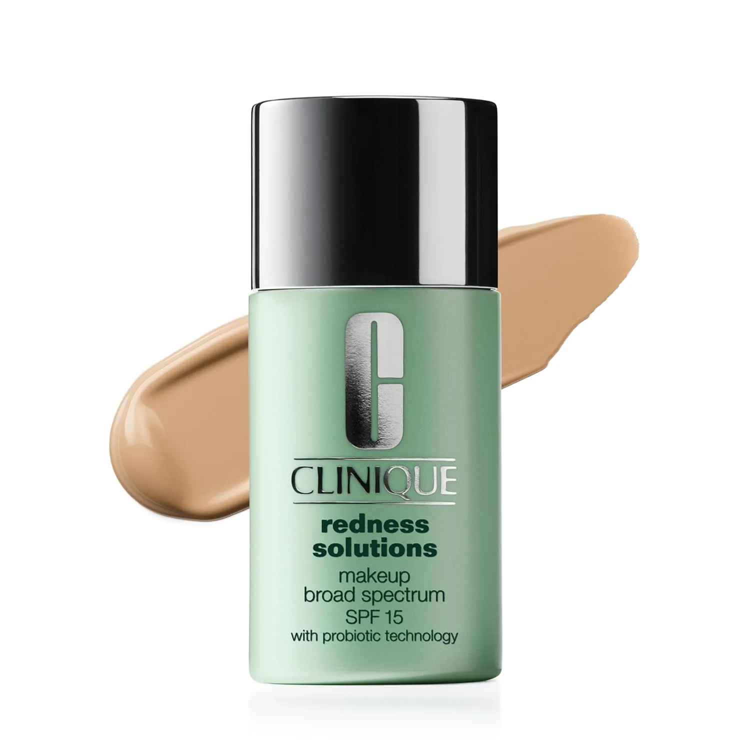 Жидкая тональная основа Clinique Redness Solutions с широким спектром защиты SPF 15 и пробиотической технологией для кожи, склонной к покраснению | Среднее покрытие + естественный финиш, AD Calming Neutral - very fair, cool-neutral undertones