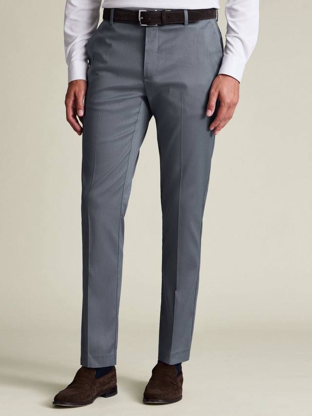 

Брюки Regular Fit из хлопковой смеси Charles Tyrwhitt, Steel Blue