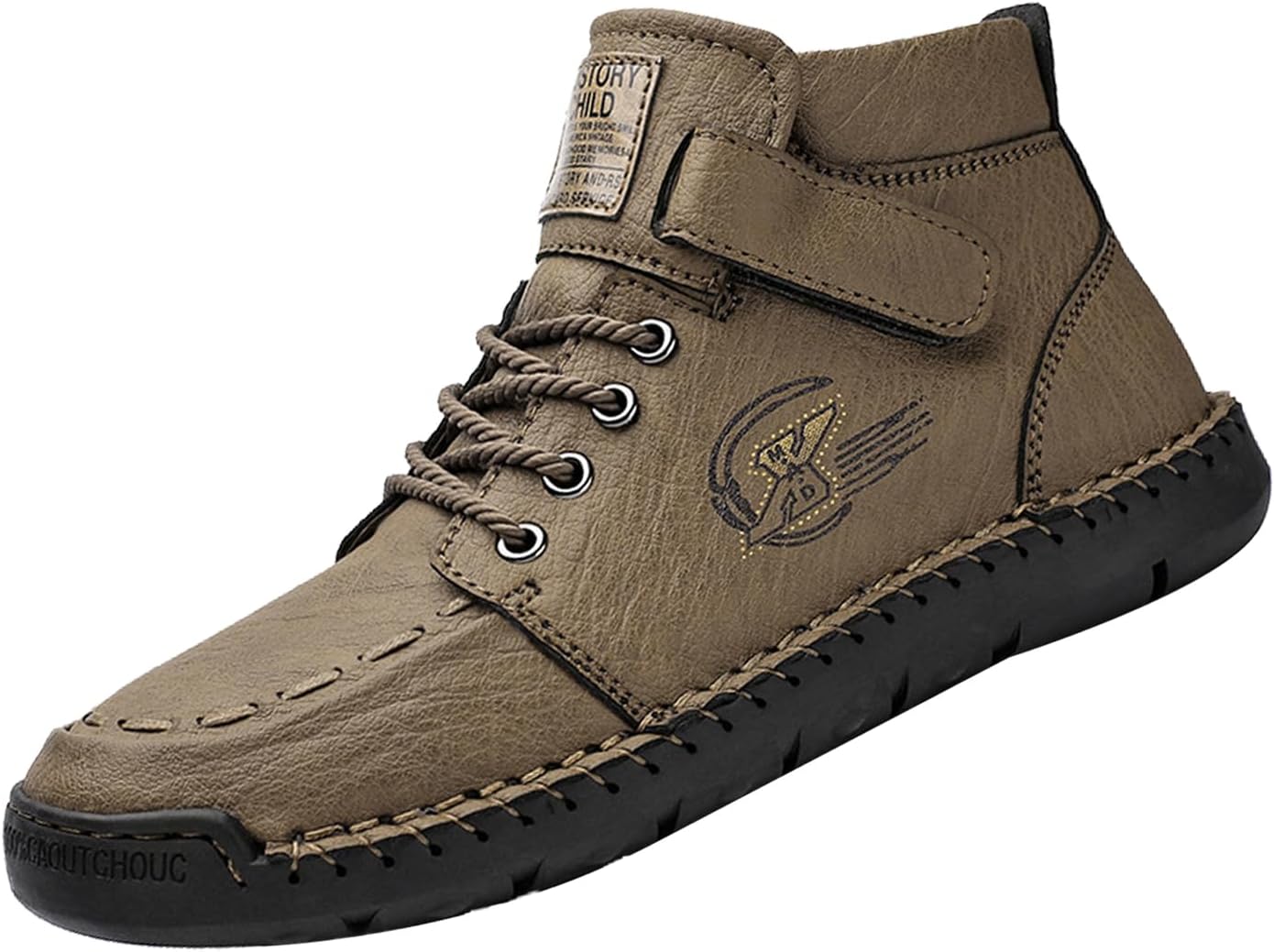 

Мужские ботинки Чака Keilinia, повседневная кожаная обувь, винтажный комфорт, ручная строчка, шнуровка, противоскользящие высокие кроссовки для походов на открытом воздухе, коричневый