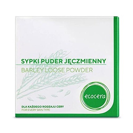 

Ячменная рассыпчатая пудра 15 г Прозрачная пудра для лица для всех типов кожи - матирующая пудра для фиксации макияжа, Ecocera