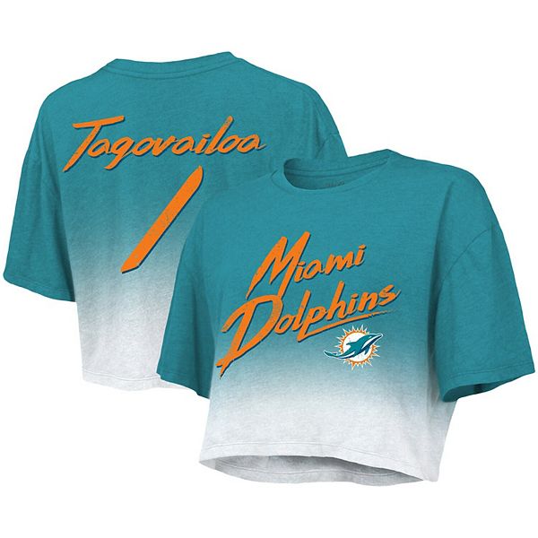 

Женская футболка Miami Dolphins с принтом имени и номера игрока tua tagovailoa в цвете aqua/white Majestic, Белый, Женская футболка Miami Dolphins с принтом имени и номера игрока tua tagovailoa в цвете aqua/white Majestic