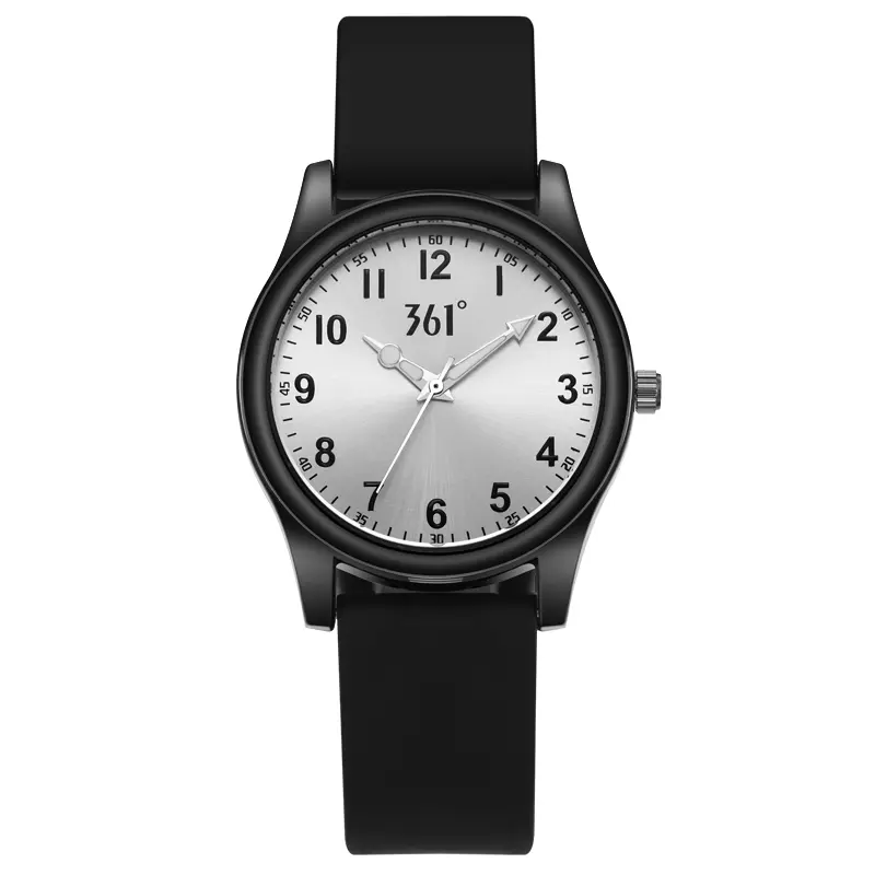 

Винтажный спортивный стиль, уникальный циферблат для студентов, учеников средней школы, кварцевый механизм с маленьким циферблатом 361°, 622537062-2 черный серебро